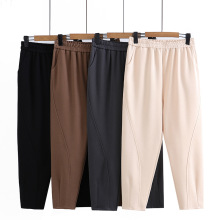 大码卫裤高腰女裤2023春休闲裤200斤胖MM哈伦裤简约百搭新款2302