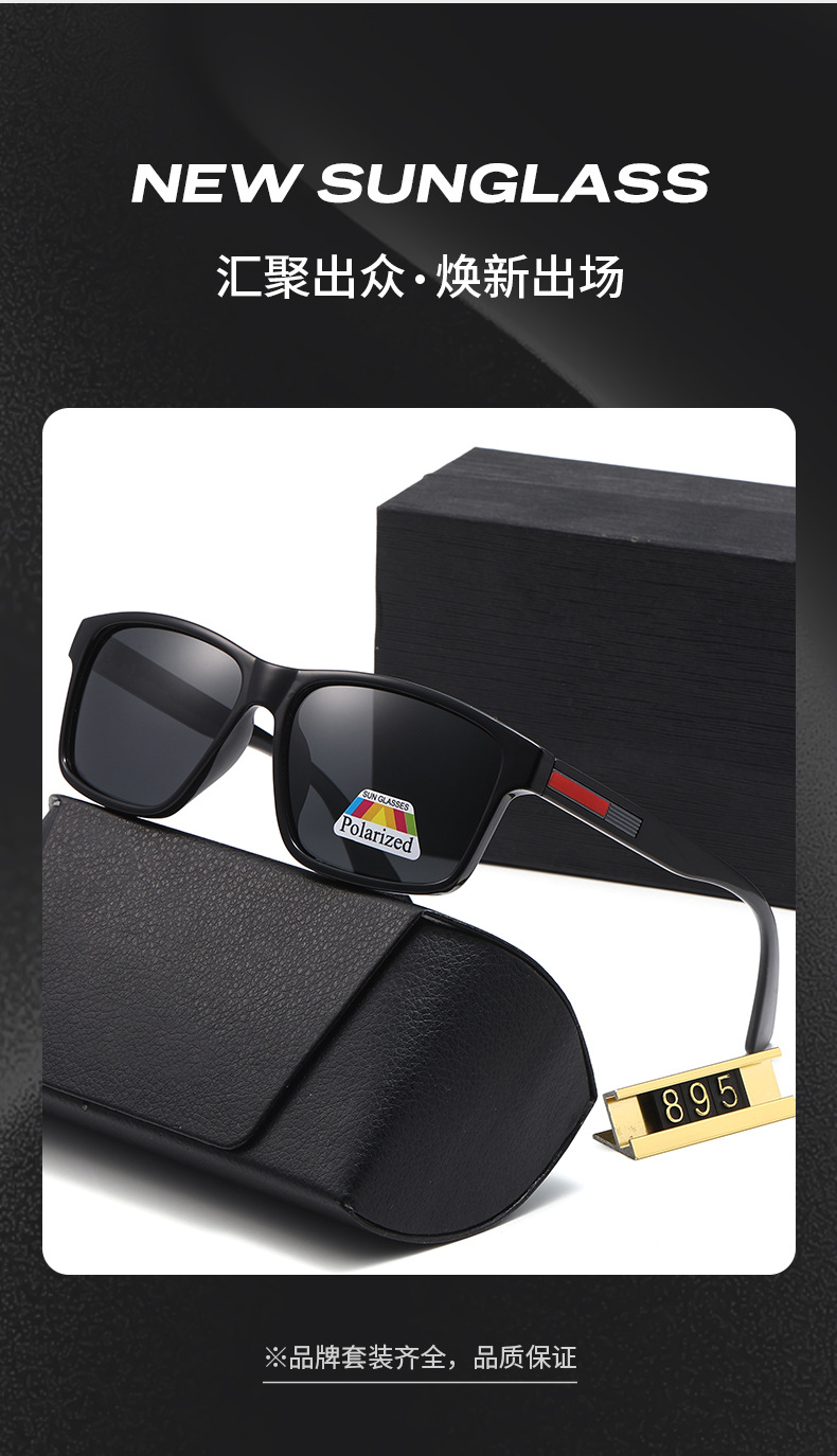 Neue Sonnenbrillen Herrenmodell Vintage Universalstil polarisierte Sonnenbrillen Premium-Look Outdoor Angeln Radfahren Eckige Sonnenbrillen