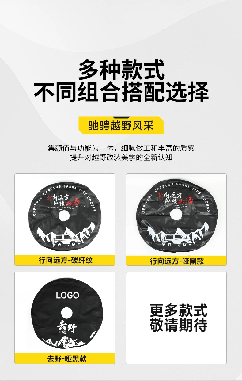 Suitable for Travelers, Full-Size Spare Tire Cover Modification, Thickened Imitation Leather Rear Cover Shell, 8at Modification Parts and Supplies
