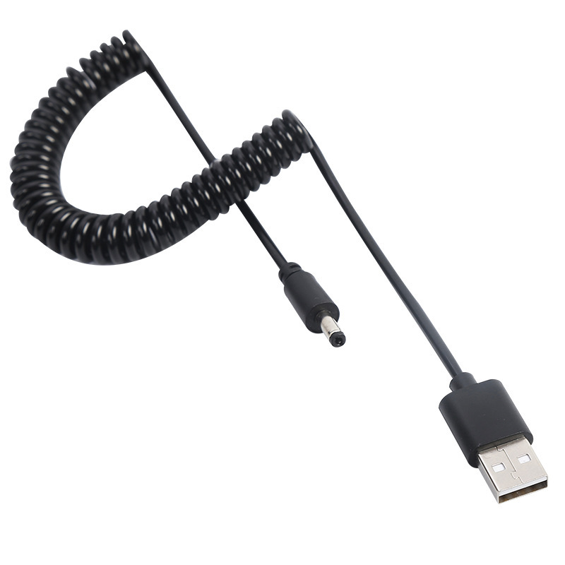 Supply USB to DC3.5PU spring data charging line mobile phone charging line tpu spring line PU spiral line