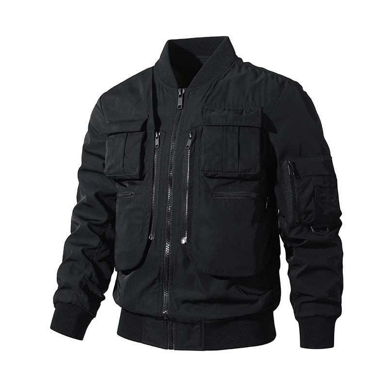 Chaqueta de piloto hombre retro americano ropa de béisbol multibolsillo herramienta chaqueta chaqueta funcional chaqueta chaqueta chaqueta chaqueta ropa de hombre
