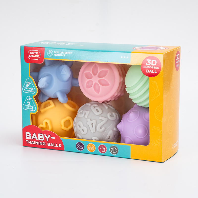 Goma suave para bebés, agarre de manos, toque, juego de arena, entrenamiento de percepción, agarre, juguete, masaje de pelota, puede morder al bebé, cruzar la frontera