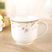 陶瓷茶杯有柄功夫小茶杯家用帶把骨質瓷泡茶杯耐高溫材質歐式杯