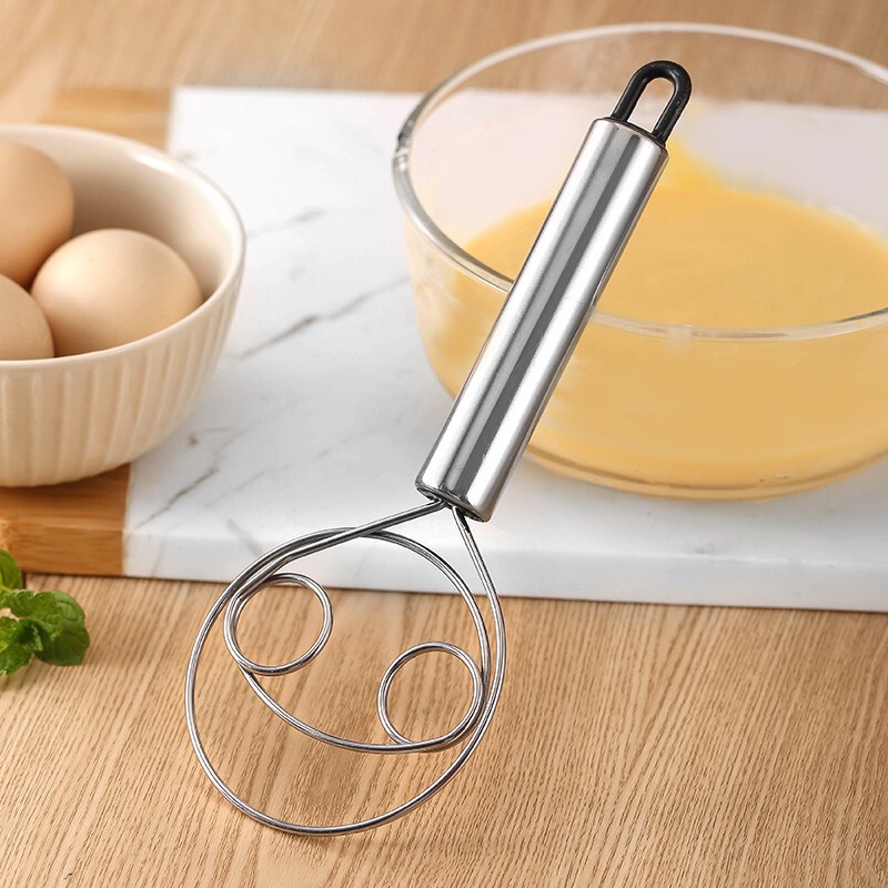 Stainless Steel Dough Mixer, Flour Cake Beater, Kitchen Handheld Mixer, Non-Stick Quick Egg Beater