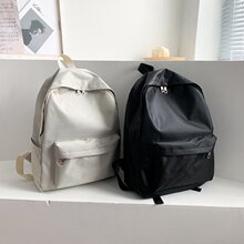纯色女士双肩包背包女夏季款简约学生书包小学女背包外贸潮包批发