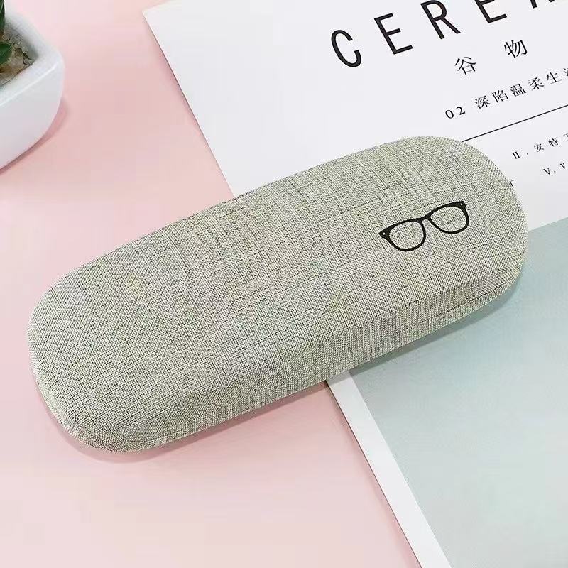 Estuche para gafas esmeriladas, espejo portátil para leer antipresión, espejo plano, caja de almacenamiento de plástico tipo gota de agua de color, carcasa dura simple