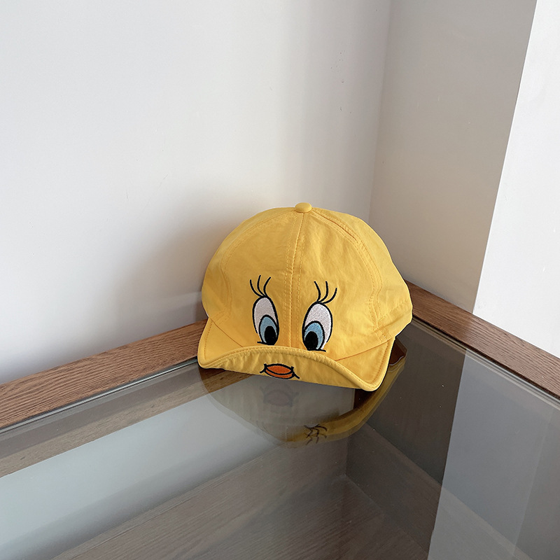 Sombrero de patito amarillo, niños y niñas, Cuicui, el mismo estilo, sombrero para el sol para mujer, protector solar, protección UV, gorra, moda, estilo occidental