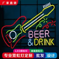 Оптовая продажа стеклянная трубка неоновая светодиодная неоновая лампа светящийся символ рекламный щит декоративный светильник может прийти к производству