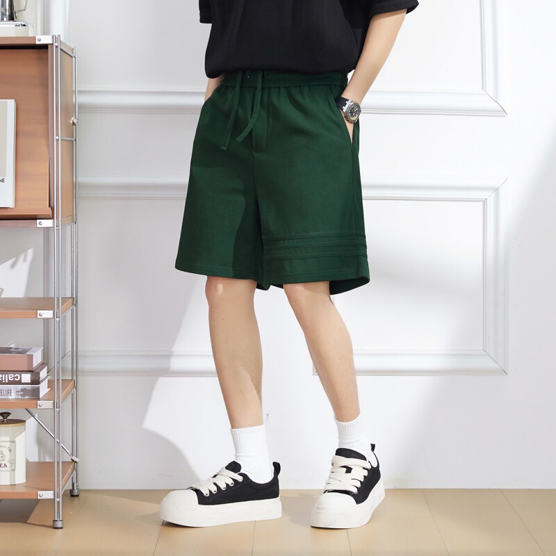 340g Heavyweight Three-Stripe Design Sports Casual Shorts Men's Pants Summer Loose Five-Point American-Style Sweatpants 340g Heavyweight Three-Stripe Design Sports Casual Shorts Men's Pants Summer Loose Five-Point American-Style Sweatpants