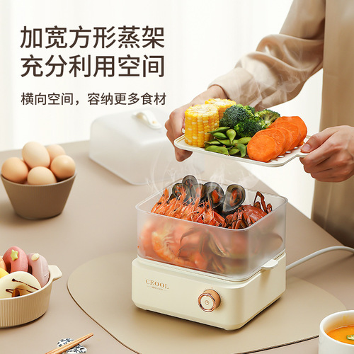 Factory direct supply of egg steamer, automatic power off, double-layer egg cooker, household multi-functional stainless steel mini breakfast artifact