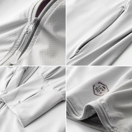 Japanese u family summer ice silk sun protection clothing for men outdoor anti-UV thin breathable quick-drying skin clothing jacket for women