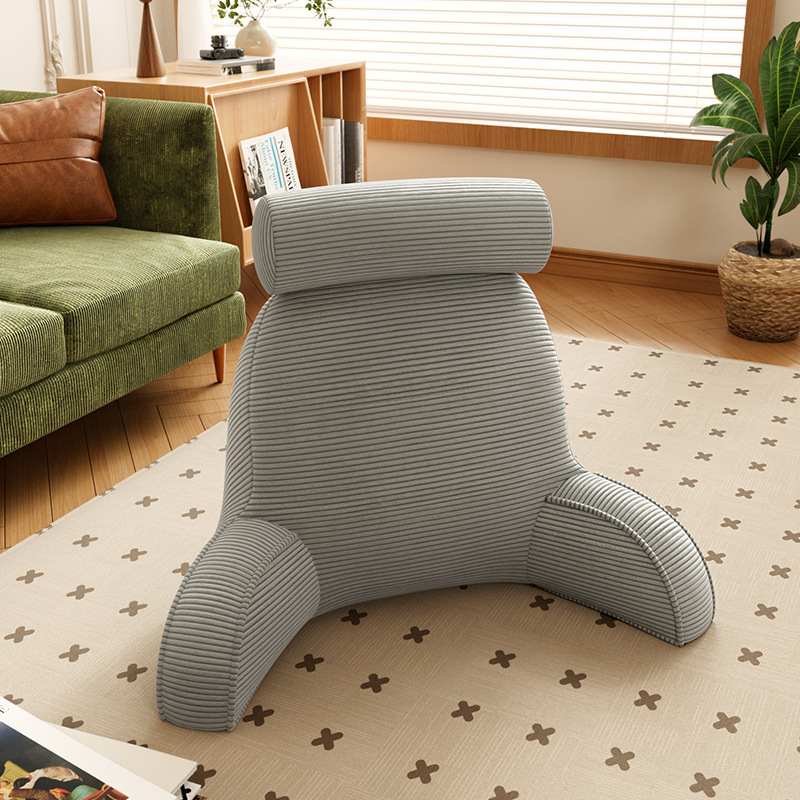 레트로 허리베개-코듀로이-라이트그레이