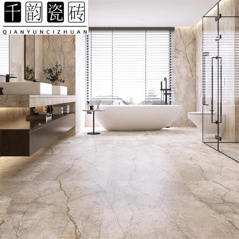 Light luxury gold marbling tile soft light tile Villa restaurant kitchen and bathroom wall tile hotel engineering tile