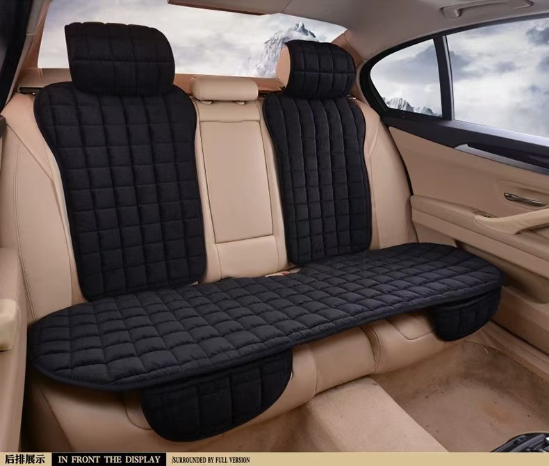 Winter thick warm car cushion crystal velvet comfortable square waist cushion leaflet five-seat wool cushion wholesale