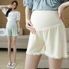 Maternity shorts summer thin outer wear ice silk safety pants anti-exposure loose large size casual bottoming pants summer wear