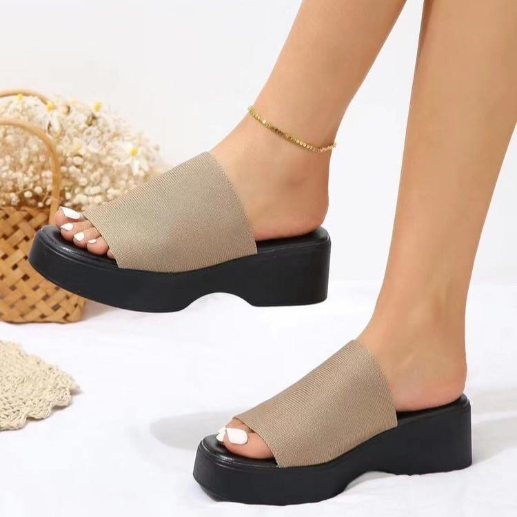 Women's Basic Color Block Square Toe Open Toe Slides Slippers display picture 5