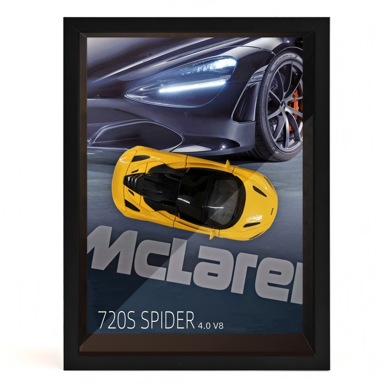 Pintura colgante tridimensional, modelo de coche de aleación, decoración exquisita de alta gama, decoración de pared para el hogar, decoración de modelo de regalo para niño con luz, transfronterizo