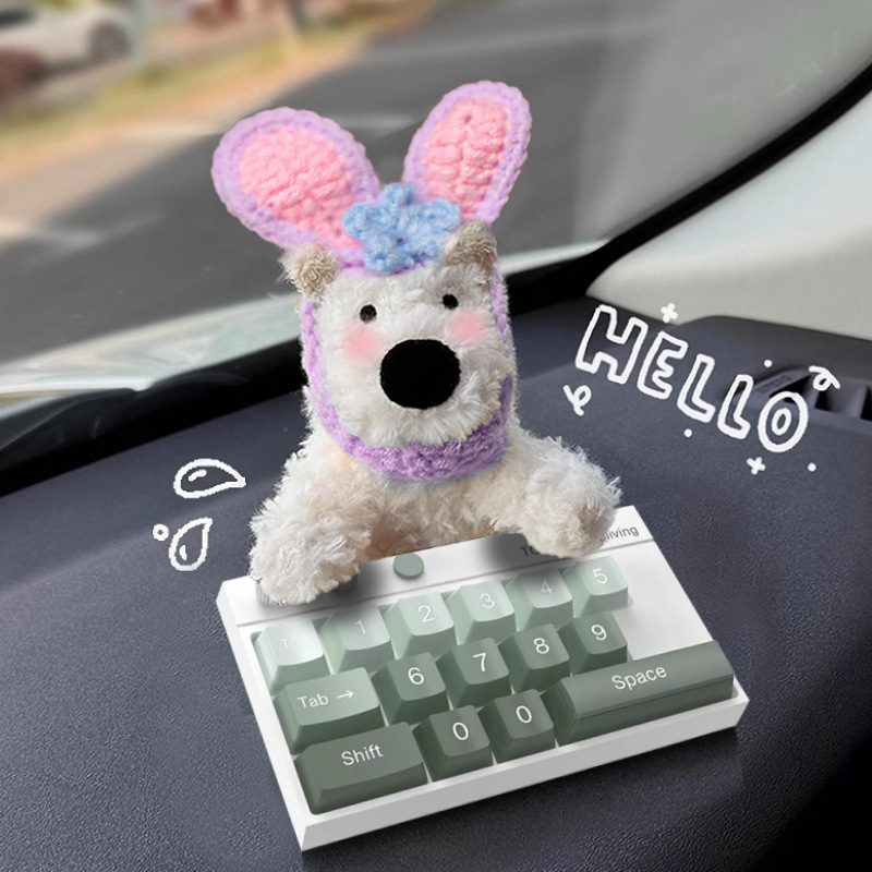 Tarjeta de estacionamiento temporal del automóvil lindo West Highland Puppy Keyboard Teléfono del automóvil Número de matrícula Decoración del automóvil Mover el automóvil