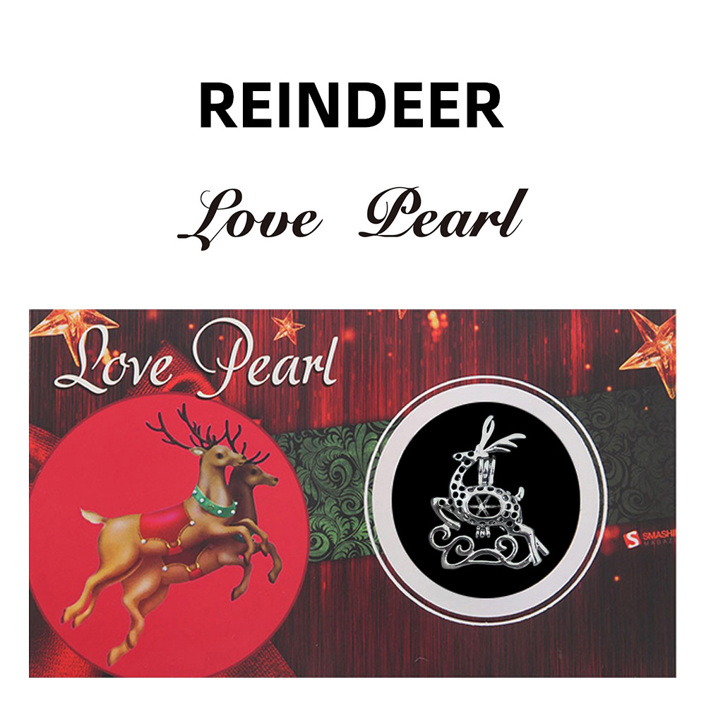 Wish/Love Pearl爱之珠热卖DIY天然珍珠吊坠圣诞驯鹿珍珠河蚌礼盒