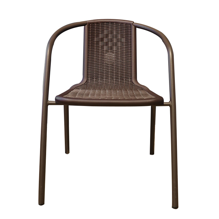 Silla de comedor de rattan exportada reposabrazos silla de caña italiana de lujo ligero silla respaldada de alto nivel