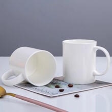 批发简约纯白色杯子马克杯陶瓷水杯骨瓷咖啡杯奶杯创意景德镇家用