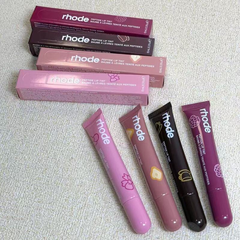 In-Stock Rhode Hailey Tinted Lip Gloss Birthday Limited Edition Hailey Moisturizing Hydrating Lip Balm Ribbon/Toast/