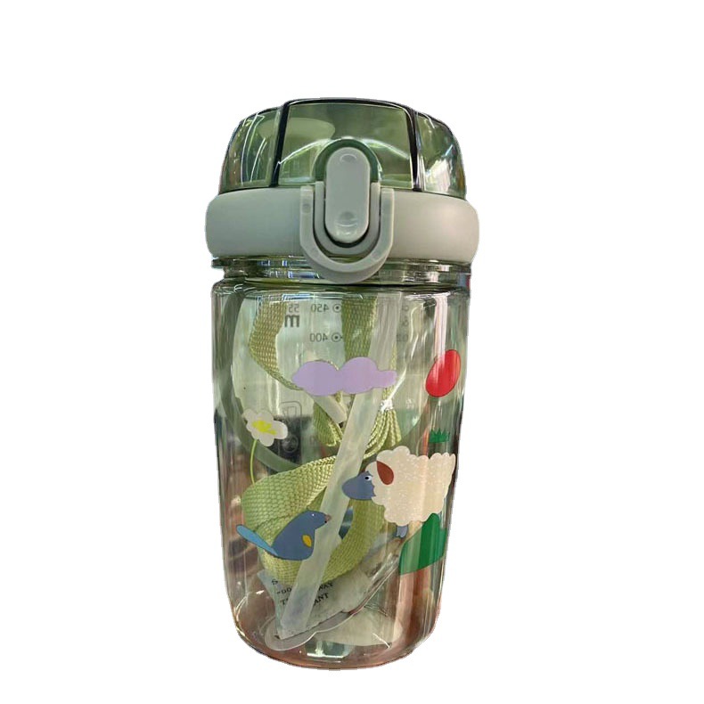 Siyaxin taza de bebida infantil 550ml taza de paja taza de agua para niños taza Correa mango multiusos taza de agua para bebés