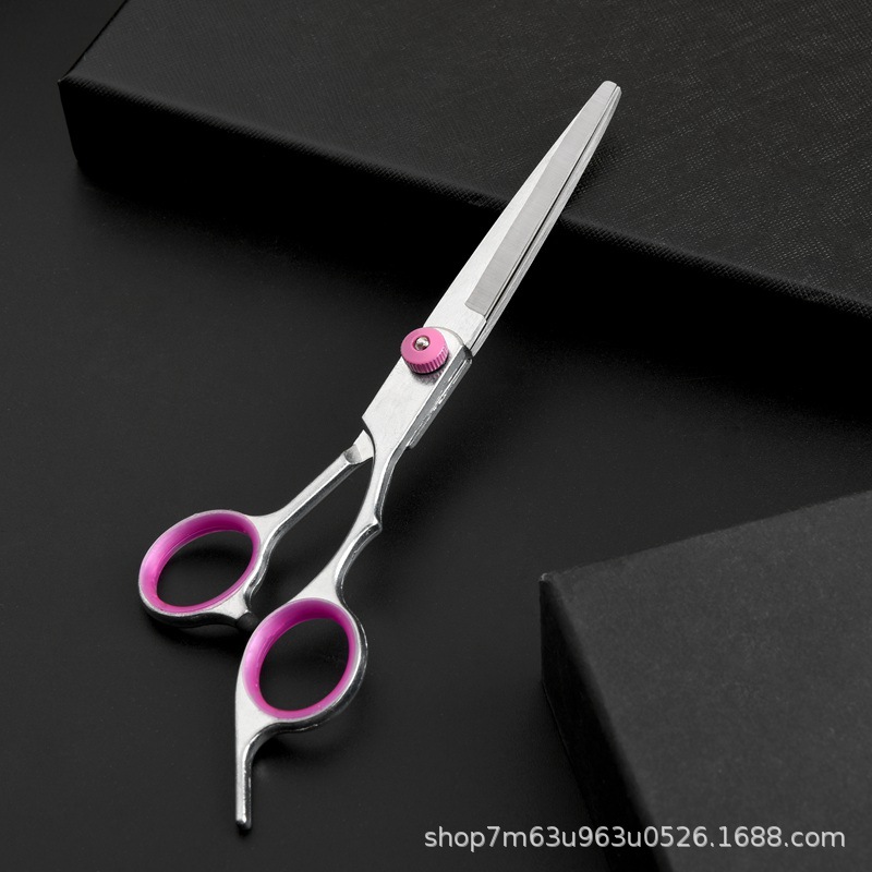 Suministro de fábrica tijeras divididas tijeras de pelo de acero inoxidable herramientas para el cabello tijeras planas de 6 pulgadas tijeras de dientes traje combinado