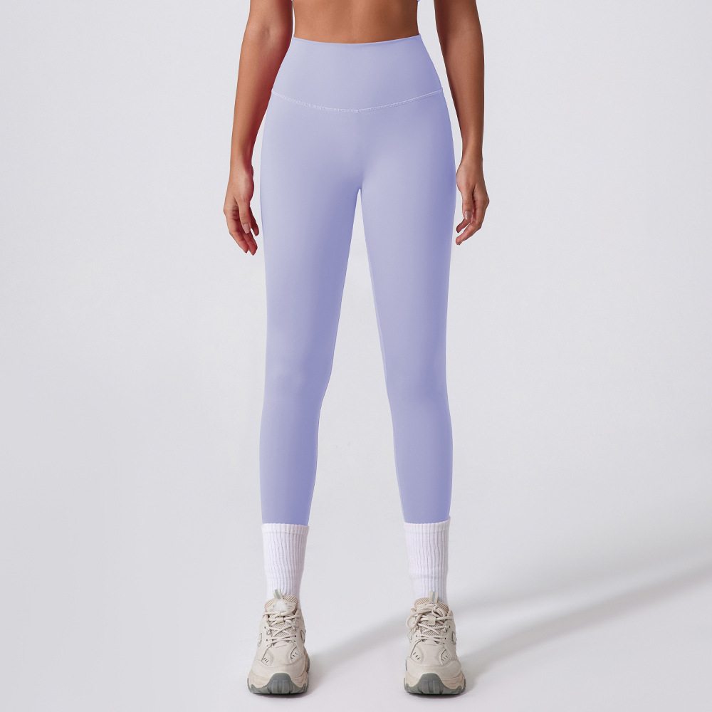 Nuevos pantalones de calzado sin marcas desnudos, cintura alta, pantalones deportivos de calzado