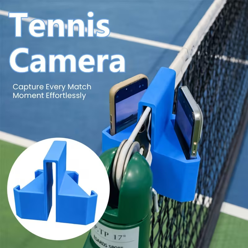 3D Printed Tennis Net Phone Holder Dual-Position Sports Camera Stand Tennis Training Recording Camera Stand