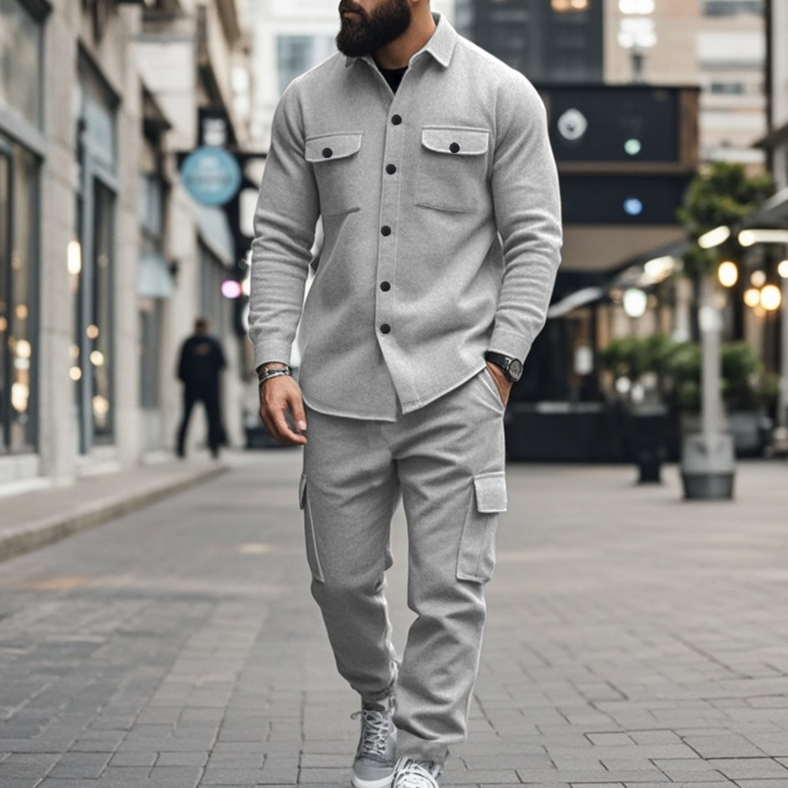 Herren Outdoor Set Mit Fleece Futter Für Jagd Und Arbeit_voghion.com