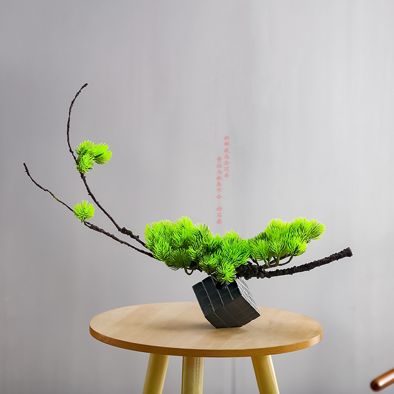 新桌面仿真花酒店插花装饰茶室家居玄关摆件客厅日式陶瓷花器花艺