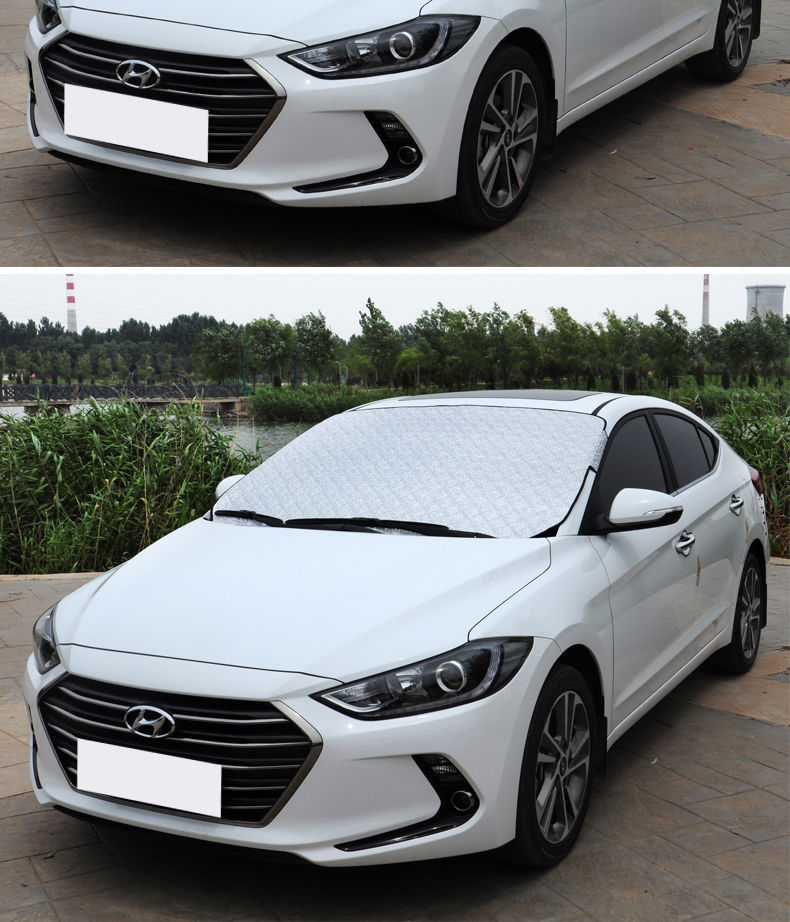 Car Snow Cover Front Windshield Anti-Freeze Cover Winter Snow Cover Anti-Frost Cloth Car Clothing Half Cover Sun Protection Sunshade