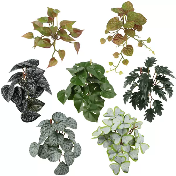 Artificial plant home artificial flower leaf handle beam hotel indoor flower arrangement artificial green leaf props decoration