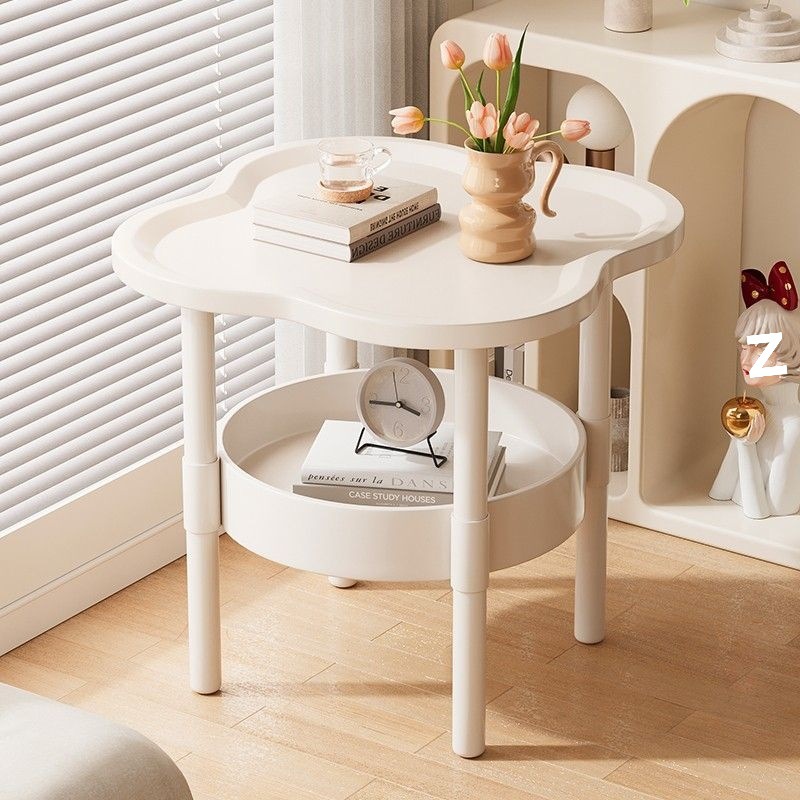 Mesa de té moderna y simple mesa de sala de estar móvil estante sofá de viento crema gabinete creativo