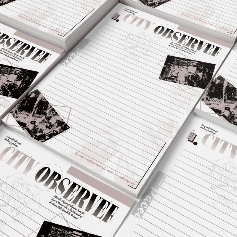 City Observer Original Photo Paper B5 Tearable High-Value National Trend Ancient Style Note Paper