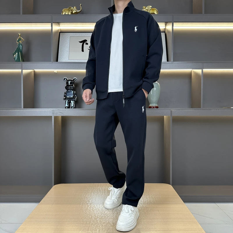 秋季新款潮流时尚运动舒适裤子休闲立领外套轻奢简约两件套套装|undefined