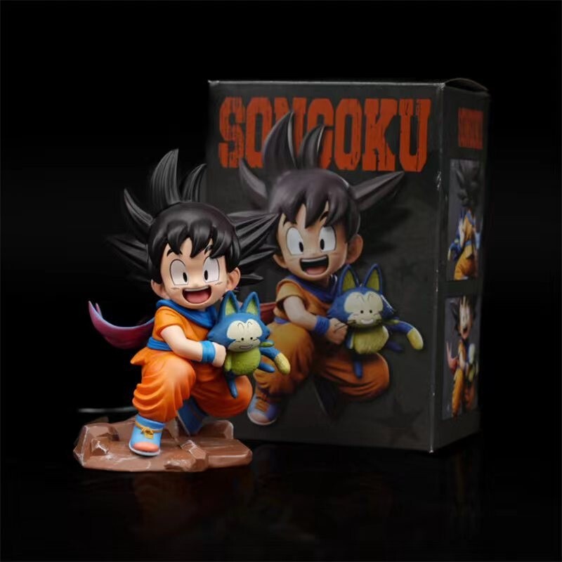 ドラゴンボール gk シーン子供時代の孫悟空プーリャウッド茶リトルフォロワー手作りモデル装飾品アニメギフト|undefined