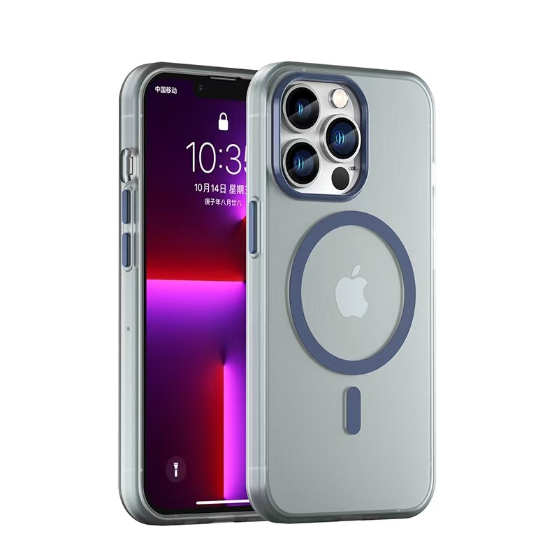 Apunción magnética de color fluorescente simple para iphone16ProMax funda para teléfono móvil 13 sensación de piel 14 Apple 15 hombres y mujeres 16