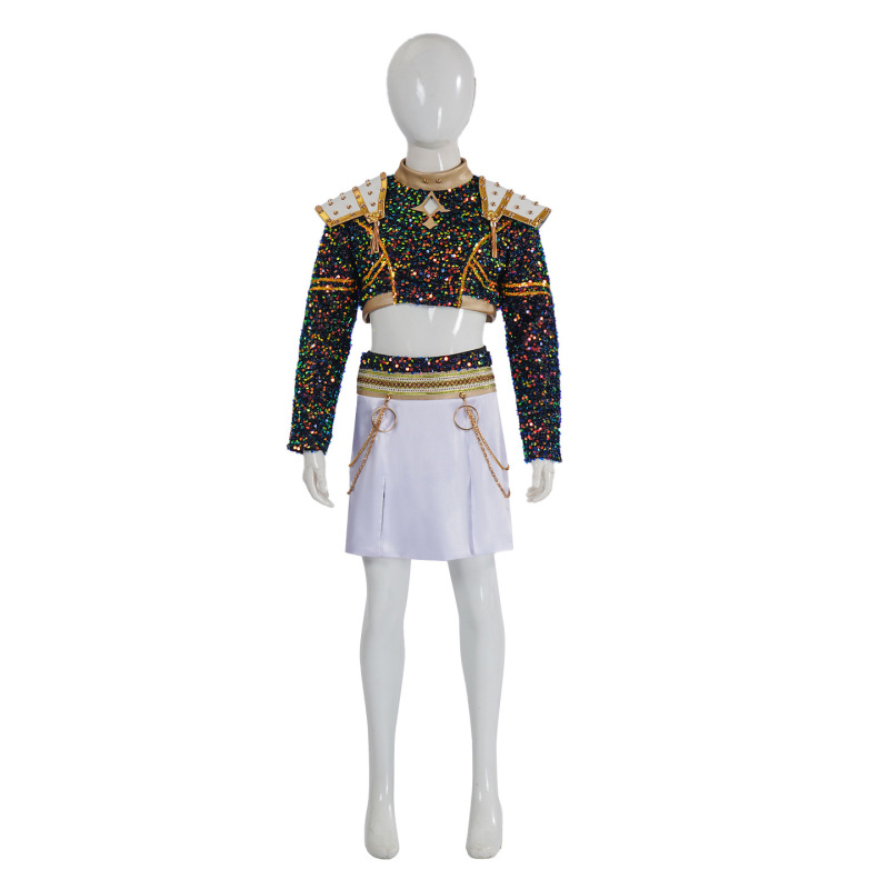 猎魔女团K-POP明星cos服佐伊黑色款打歌服动漫角色舞台演出服C服|undefined