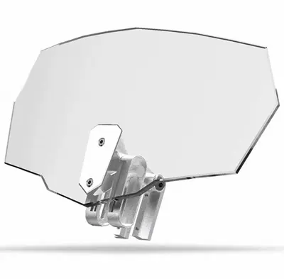 Motorcycle Height-Increasing Windshield, Universal Retrofit, Small Windscreen, Modified for Wind Protection (Motosiklet ləvazimatları və aksesuarları) - a-set-of-transparent-120270-with-bracket