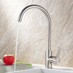 304不鏽鋼水龍頭廚房龍頭冷熱洗菜盆水槽單柄冷暖水暖五金衛浴