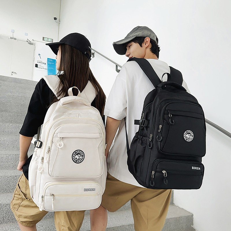 Fashion New Backpack Men's Casual Versatile High-Value Water-Repellent Junior High School Female College Student School Bag Backpack