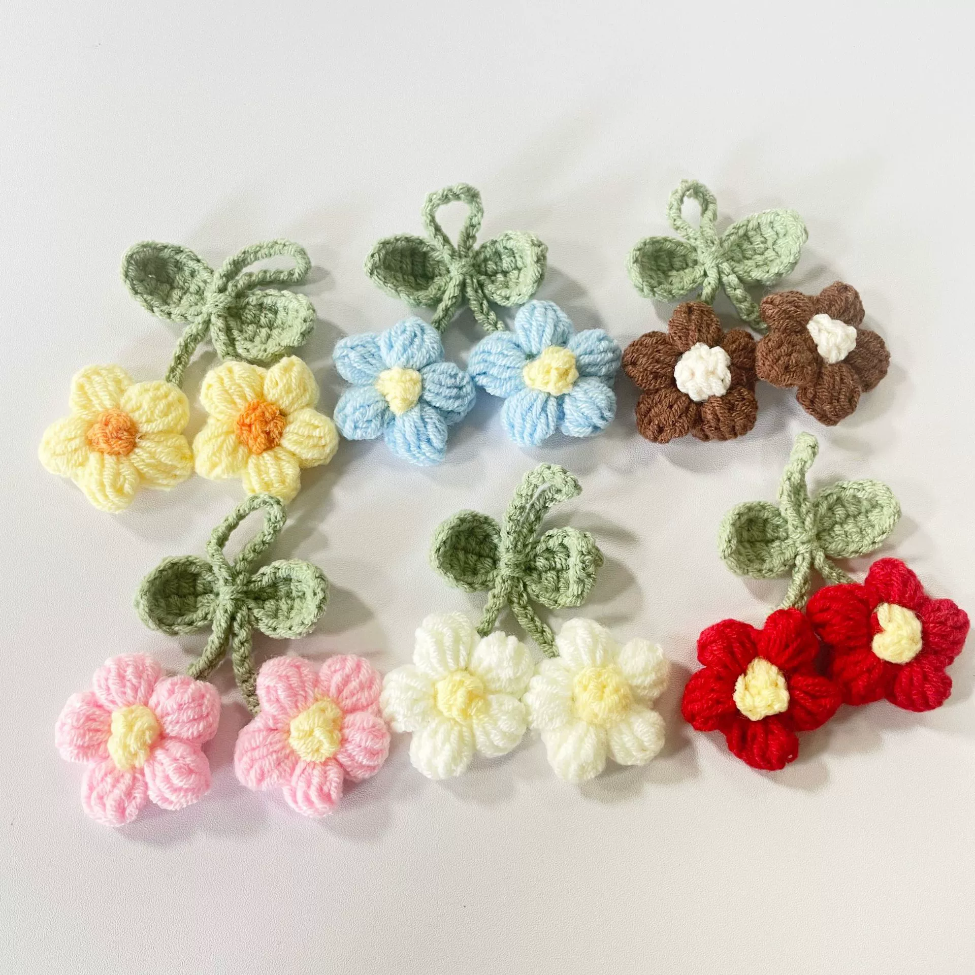 Pendant, handle, woven accessories flower-shaped handmade, wholesale, flowered