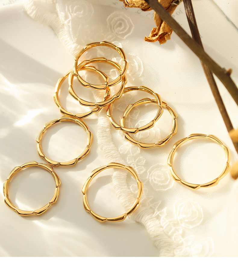 Korean fashion simple titanium steel ring female