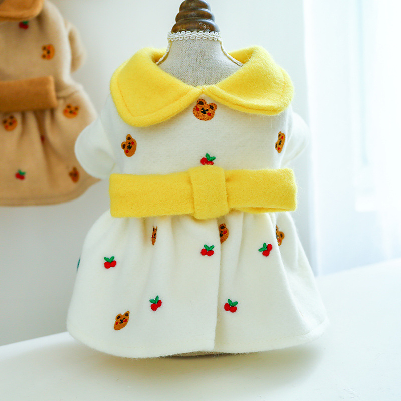 チーズベアーラシャスカート-白