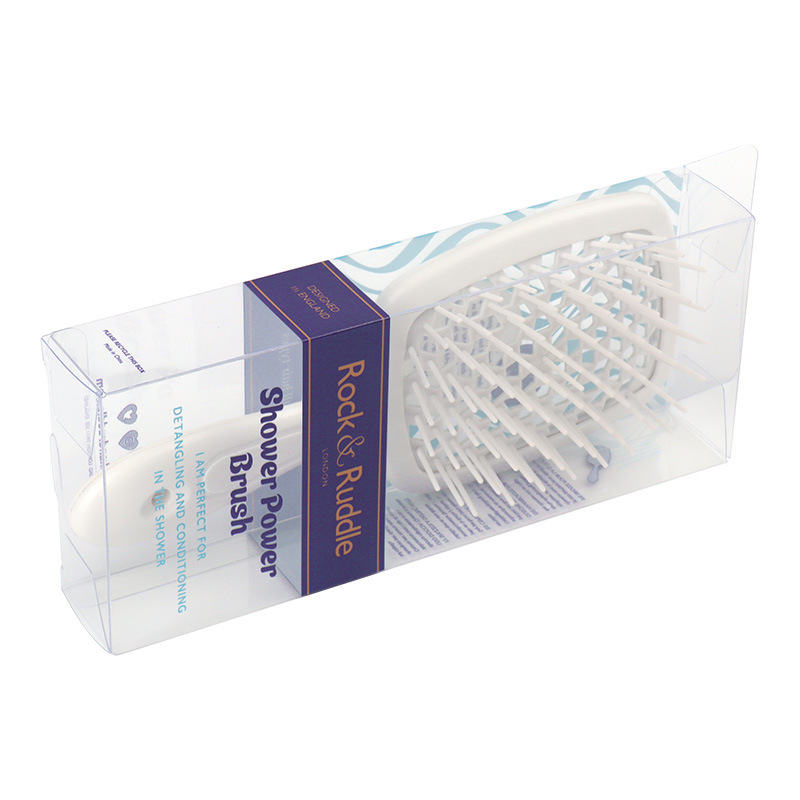 Creativo transparente de PVC conejo orejas cepillo de lavado de cara caja de embalaje pet peine de necesidades diarias caja de plástico pp caja de color impresa logo