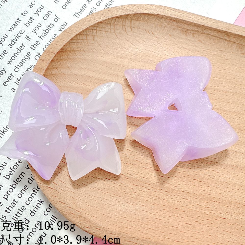 大きな花のグラデーションの蝶ネクタイの樹脂部品のクリームゴムdiyの髪のひものヘアピンのコップの靴のボタンの収納箱のペンダント