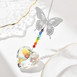 Amazon Cross-border Hot Sale suncatcher Butterfly Dragonfly Series Sun Catcher Pendant Crystal Light and Shadow Wind Chimes