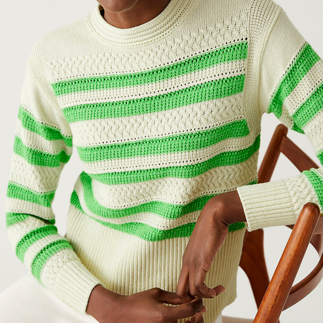 Внешняя торговля Трансграничная Европа и США Амазонка Источник свитер с длинными рукавами и круглым вырезом пуловер в горизонтальную полоску свитер осень-зима